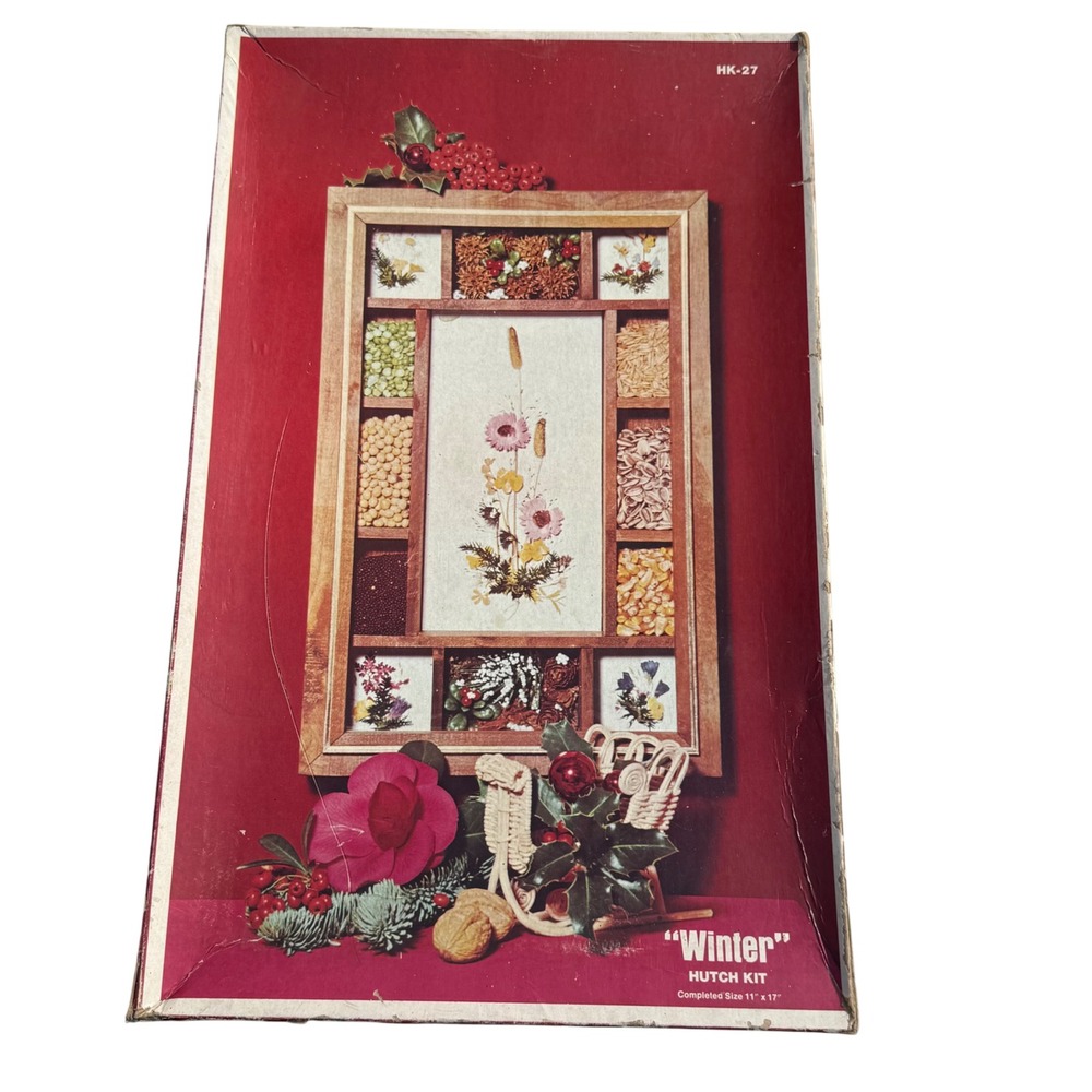 Hazel's Kaboodles Winter Hutch Kit 1975 Vintage Unopened‎ Craft Wall Decor